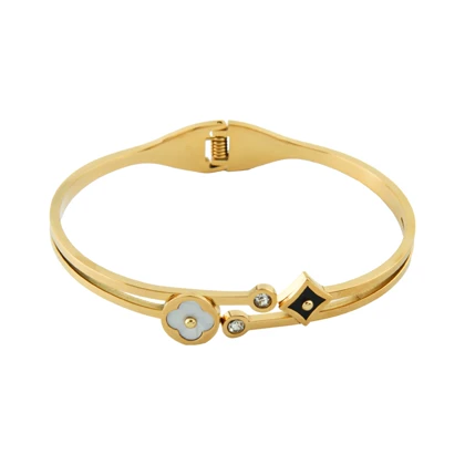 دستبند زنانه مدل بنگل ونکلیف نگینی