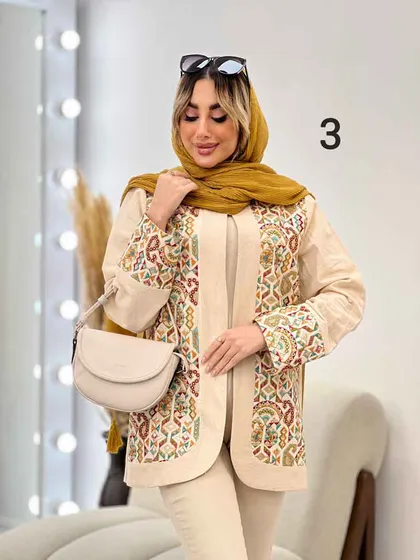 مانتو کتی لینن خرجه کاری هندی
