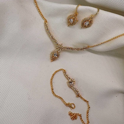 سرویس کامل برند شین مدل «اشک الماس» | نگین تک سولیتر با گارانتی 1 ساله