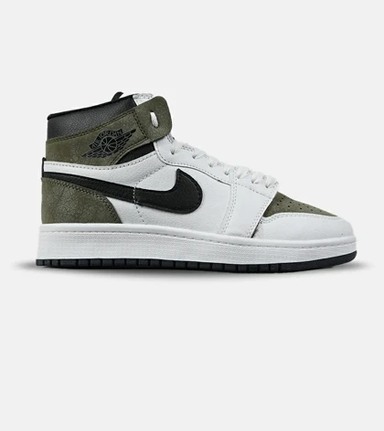 کفش کتانی ساق‌دار مردانه و زنانه سفید مشکی سبز NIKE jordan 1 مدل 7696