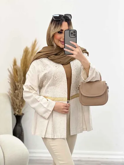 مانتو لینن جلو پیله