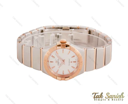 ساعت امگا زنانه کانسلیشن رزگلد نقره ای خطی Omega-2381-L
