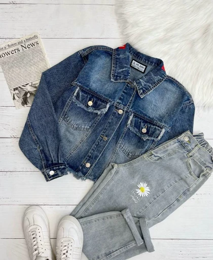 کت جین پایین ریش کد 3289