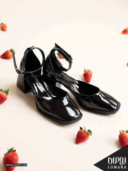 کفش پاشنه دور مچی ورنی لومانا - کد 2691