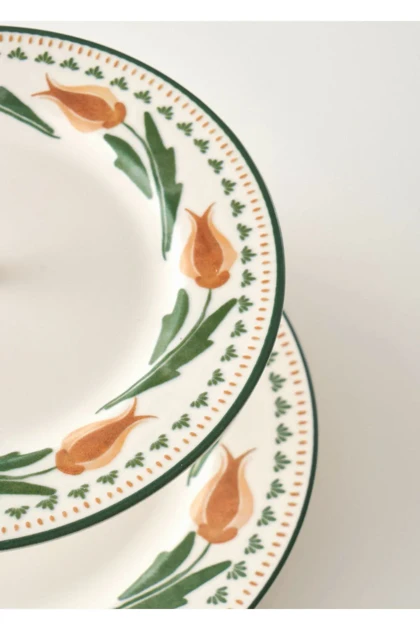 ظرف پذیرایی دوطبقه Bella Maison مدل Tulip چینی - چندرنگ