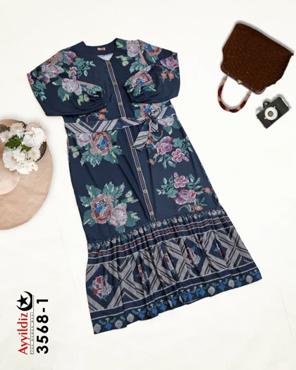 پیراهن مجلسی زنانه سایز بزرگ کد 3568