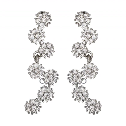 گوشواره زنانه مجلسی نگین‌دار