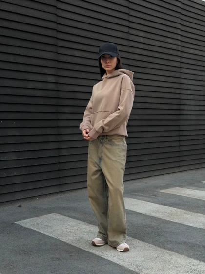 هودی اورجینال اس ان اس قهوه ای روشن/Original S&S Hoodie