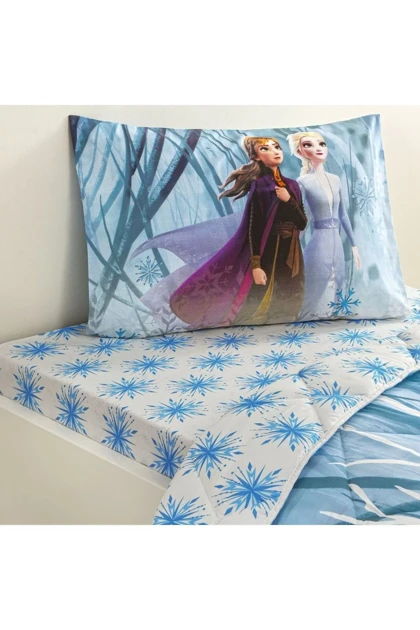 سرویس روتختی یک نفره Taç مدل Disney Frozen Winter پلی‌استر - چندرنگ