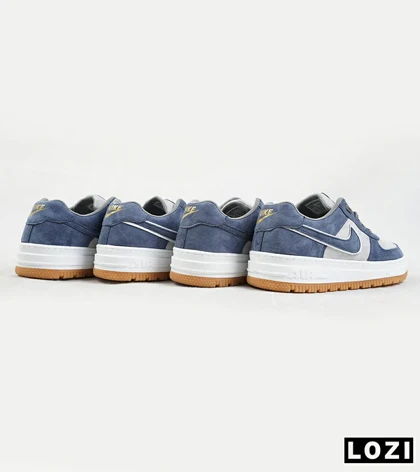 کفش کتانی مردانه و زنانه سفید آبی نایک NIKE AIR FORCE مدل 7767