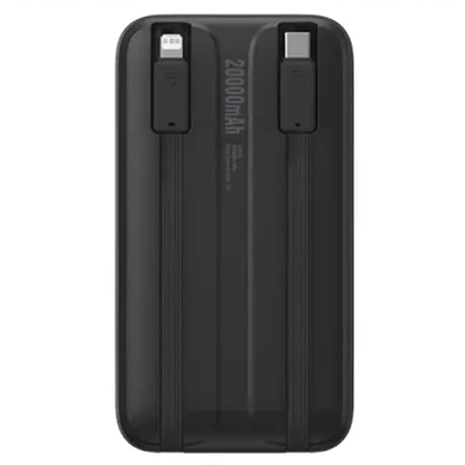 پاور بانک 10000 تایپ سی و یو اس بی با کابل تایپ سی و لایتنینگ 22.5 وات بیسوس PPMD020001