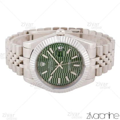 ساعت رولکس دیت جاست 2 مردانه سیلور صفحه سبز طرح دار 105617