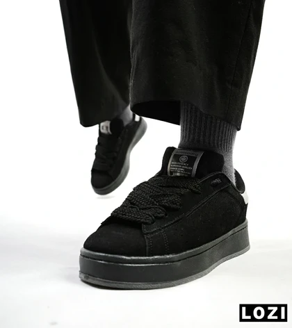 کفش کتانی مردانه مشکی طوسی ADIDAS stan smith