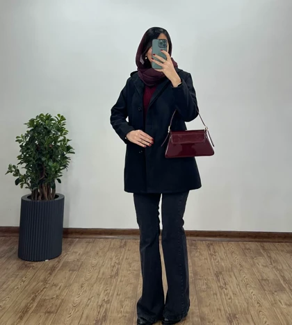 پالتو کتی فوتر کلاهدار با ارسال رایگان(ایراد دار)
