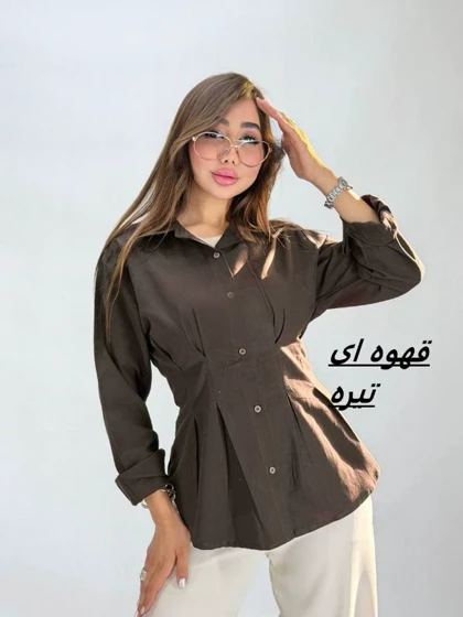 شومیز پشت بندی کتان سیلک_5213