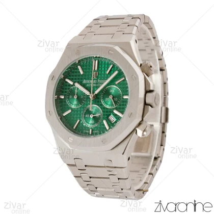 ساعت اودمار پیگه (AP) مردانه سه موتوره سیلور صفحه سبز 104321