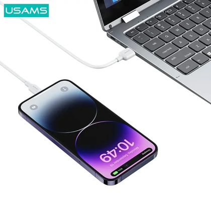کابل لایتنینگ یوسامز USAMS مدل US-SJ606 U84 جریان 2.4 آمپر 3 متر