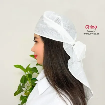 روسری دورگ/ سربند دخترانه اسپرت سفید