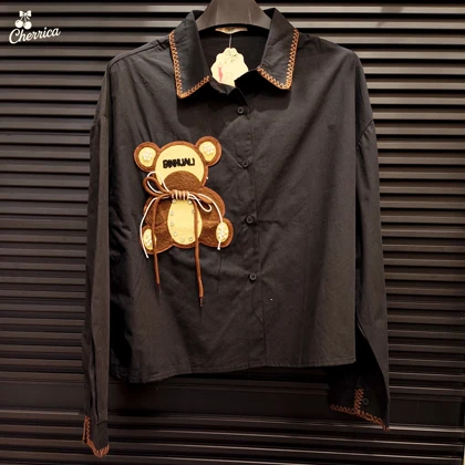 شومیز باکسی عروسکی وارداتی دخترانه کد 35