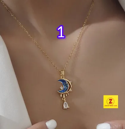 گردنبند زنانه زنانه نگین‌دار طرح جواهر