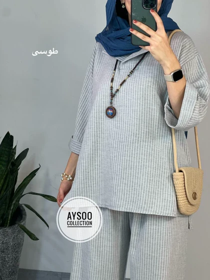 ست تونیک و شلوار تافته 2