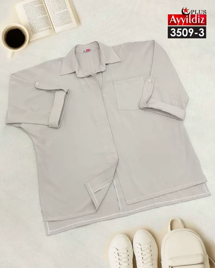 شومیز/ مانتو زنانه سایز بزرگ کد 3509