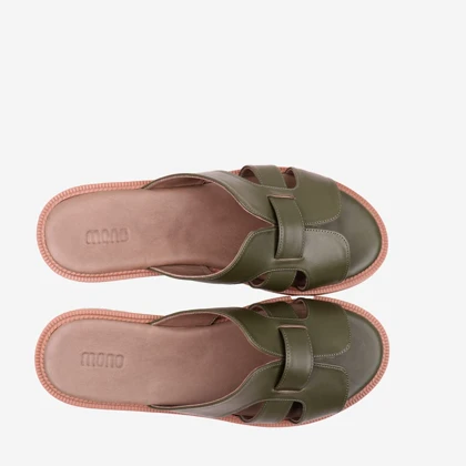 کفش صندل فلت چرم طبیعی زنانه مونو mono مدل J0126