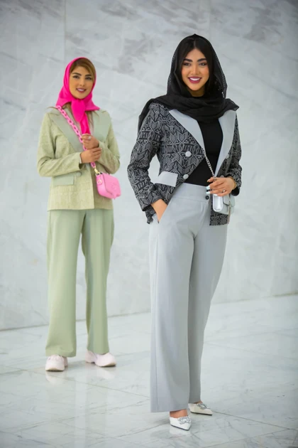 کت شلوار ژاکارد ترکیبی