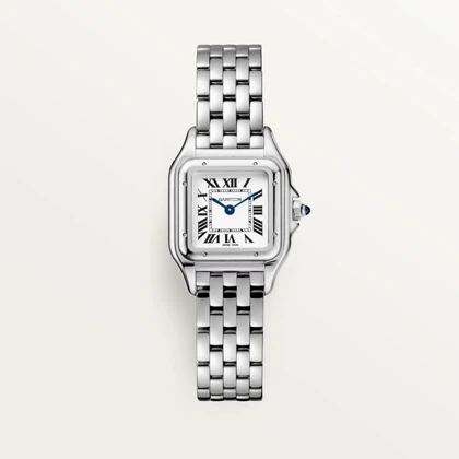ساعت کارتیر پنتر زنانه نقره ای صفحه سفید Cartier panthere