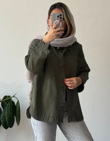 مانتو جین رنگی