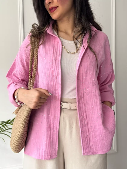 مانتو شومیزی پاستیلی میلانی