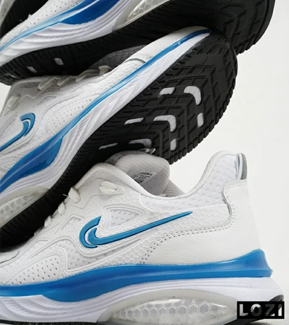 کفش کتانی مردانه سفید آبی Nike air max pluse
