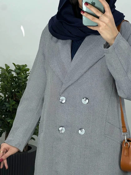 مانتو کتی دکمه دار هلن با ارسال رایگان