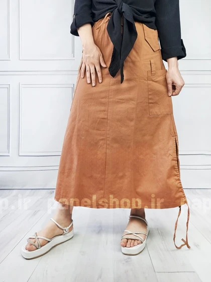دامن جیب کراس گت دار بندی