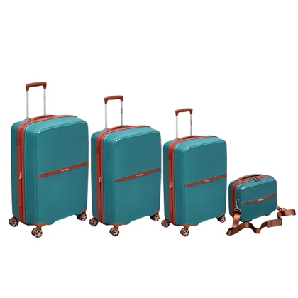 چمدان نشکن تراولگو مدل TRAVEL GO - TV7575 TRIP TIME SERIES سری 4 عددی ( به همراه چمدان آرایشی هدیه )