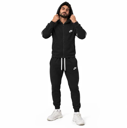 ست سویشرت و شلوار گرمکن اسپرت نایک مدل J24802 مشکی
