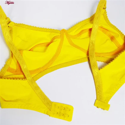 سوتین زنانه نخی زرد کد 3472-Y