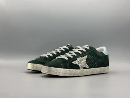 کتانی گلدن گوس سوپر استار جیر سبز اکلیلی نیلی/Golden Goose super star