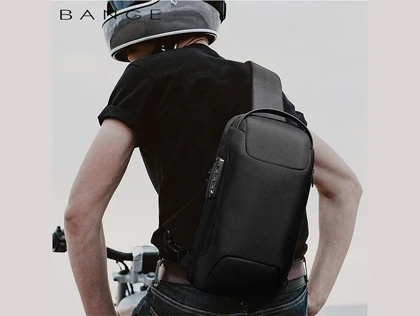 کیف کراس بادی مردانه بنج اصل BANGE BG-22085 رمز دار با پورت USB