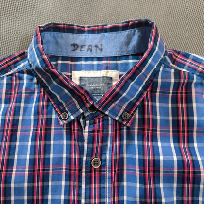 🧡 SIZE XL-L پیراهن نخی چهارخونه کلاسیک مردانه آستین کوتاه اورجینال برند J.C.LANYON استرالیا