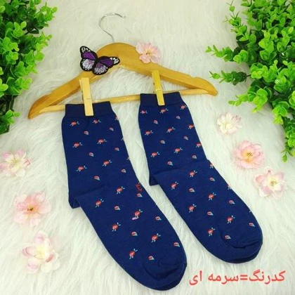 جوراب زنانه ساق‌دار گل رز