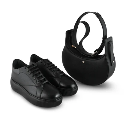 ست کیف و کفش زنانه چرم یلسان مدل رامیلا کد 961-ATRIN-HRM