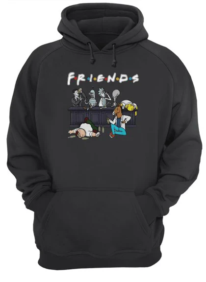 هودی ترکیبی انیمیشن‌ها طرح دوستان | Friends design animations mixed hoodie کد 258200