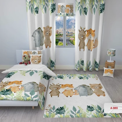 روتختی کودکانه برند مینوریا کیدز طرح حیوانات کد p-172