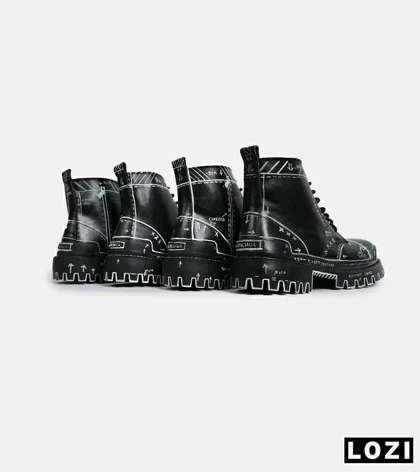 بوت مردانه مشکی BALENCIAGA Sketch مدل 6748