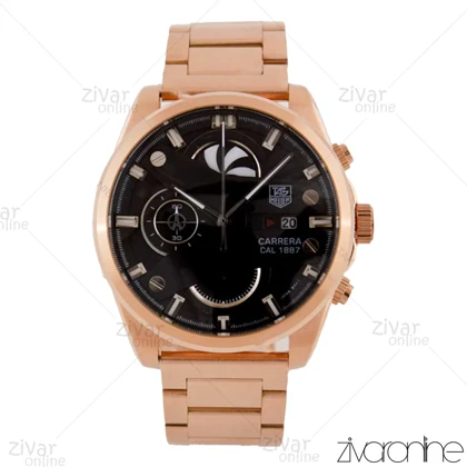ساعت تگ هویر کررا مردانه سه موتوره رزگلد 103826