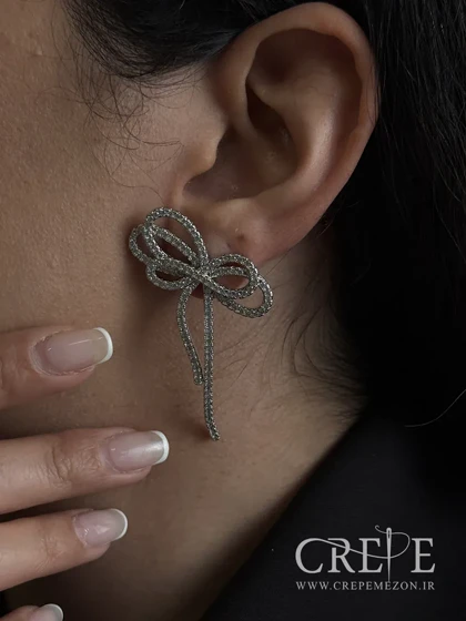 گوشواره جواهری پاپیون