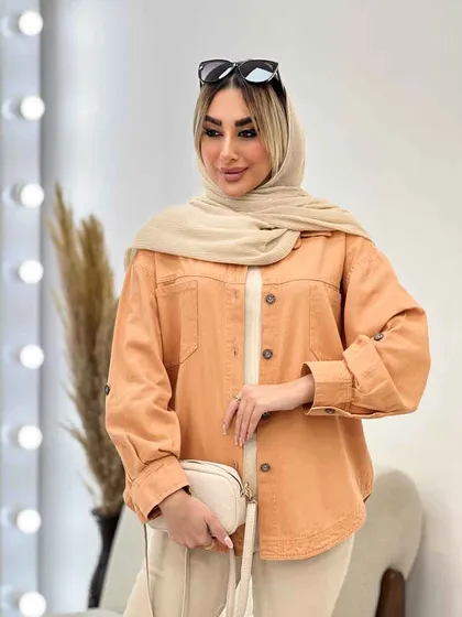 مانتو کتان دو جیب پشت پیله