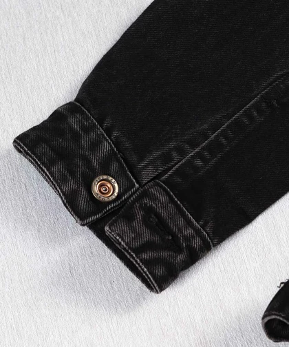 کت جین ذغالی ساده 0264