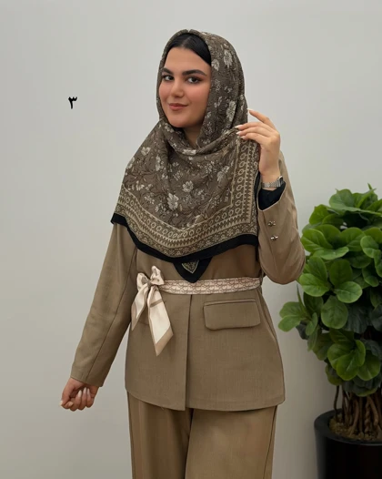 روسری پلیسه نخی مدل شانا